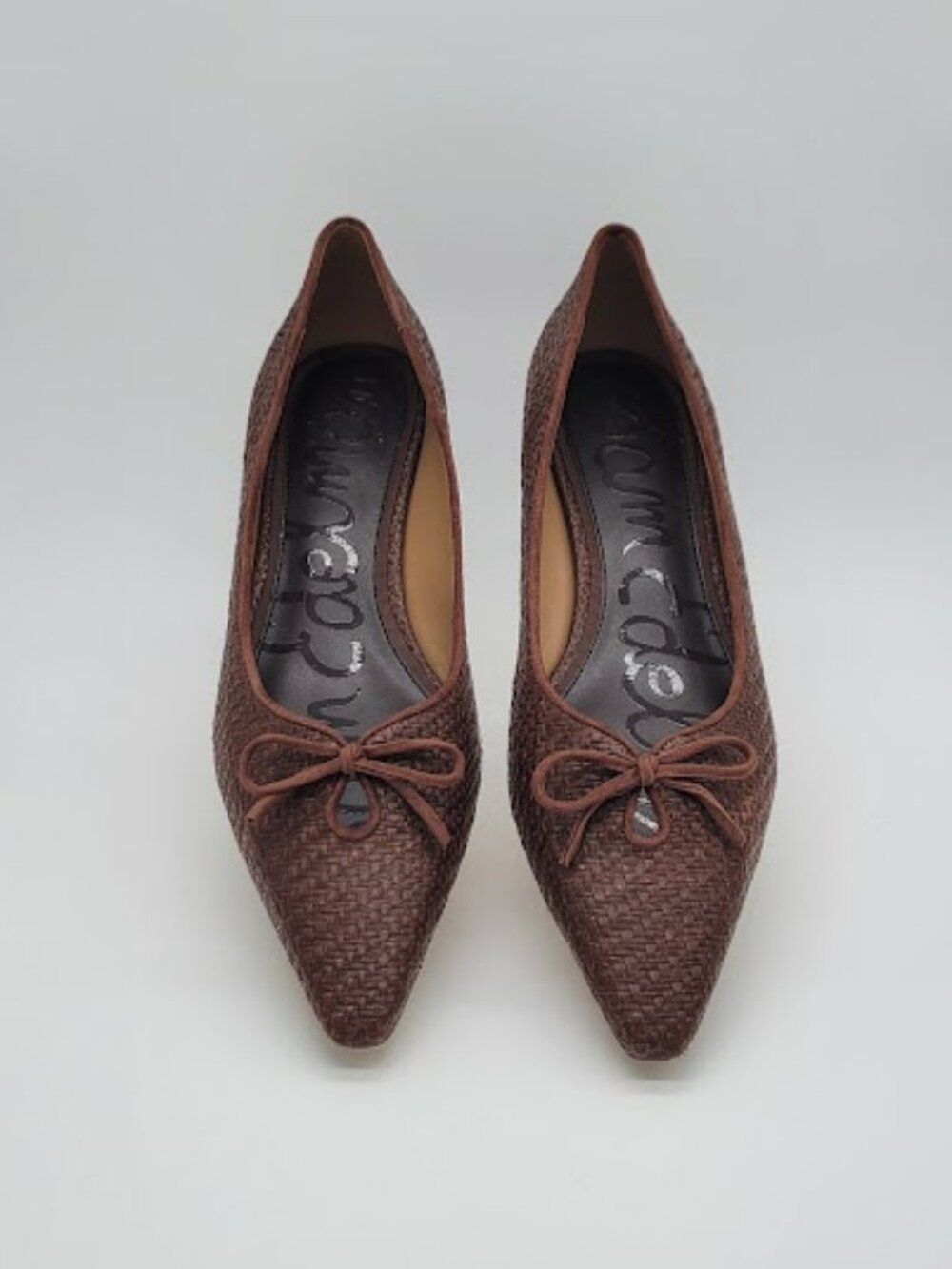 SAM EDELMAN Esmira Women’s Pointed Toe Flats Brown Bow Size 10 NWOB - Picture 2 of 8